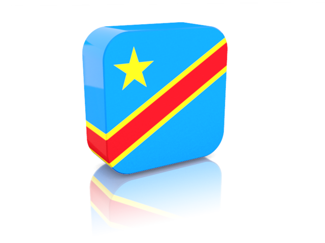 Прямоугольная иконка. Скачать флаг. Демократическая Республика Конго