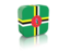 Dominica. Rectangular icon. Download icon.