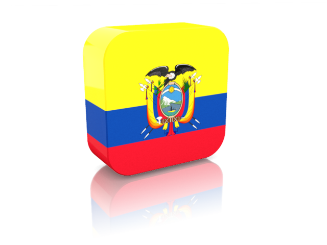 Rectangular icon. Download flag icon of Ecuador at PNG format