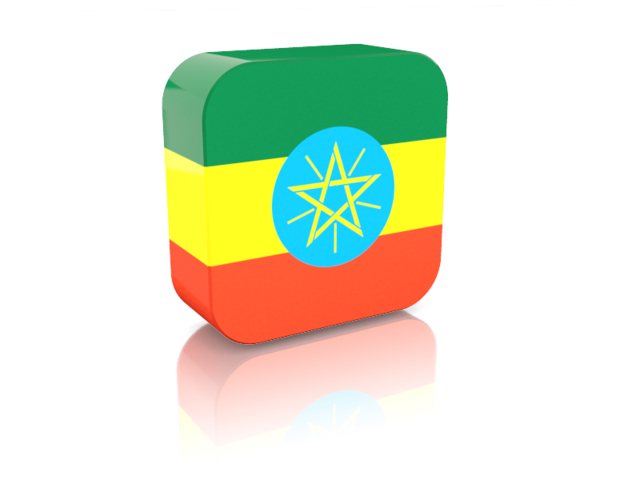 Rectangular icon. Download flag icon of Ethiopia at PNG format