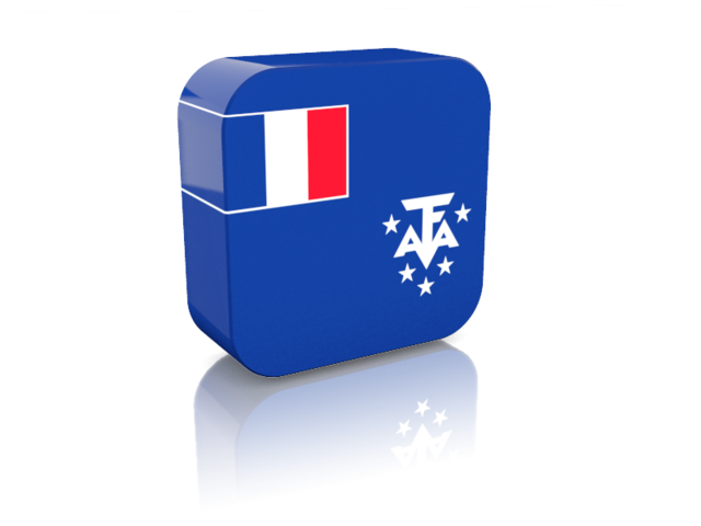Rectangular icon. Download flag icon of French Southern and Antarctic Lands at PNG format