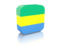 Gabon. Rectangular icon. Download icon.