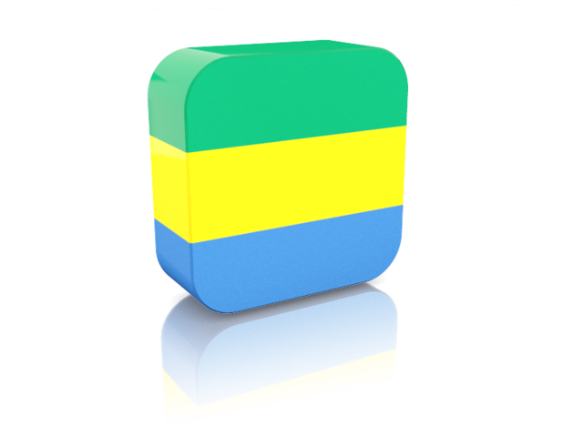 Rectangular icon. Download flag icon of Gabon at PNG format