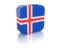 Iceland. Rectangular icon. Download icon.