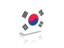 Южная Корея. Прямоугольная иконка. Скачать иллюстрацию.