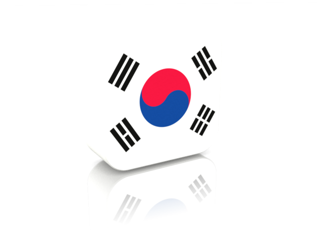 Rectangular icon. Download flag icon of South Korea at PNG format