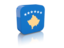 Kosovo. Rectangular icon. Download icon.