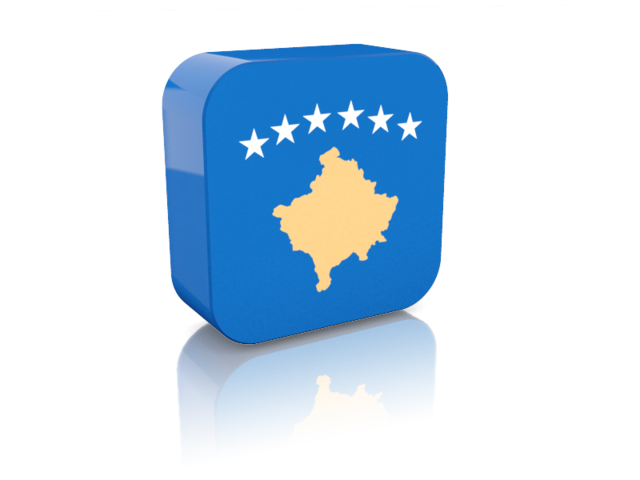 Rectangular icon. Download flag icon of Kosovo at PNG format