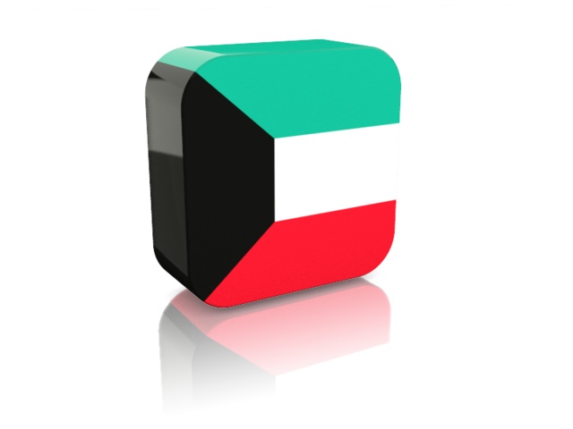 Rectangular icon. Download flag icon of Kuwait at PNG format