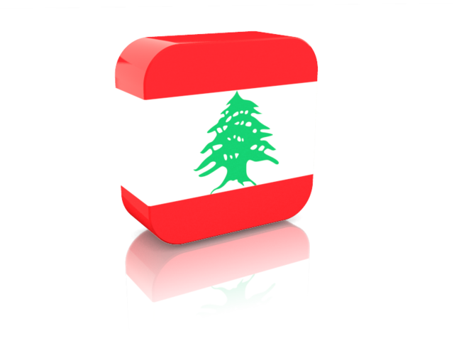 Rectangular icon. Download flag icon of Lebanon at PNG format