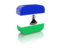 Lesotho. Rectangular icon. Download icon.