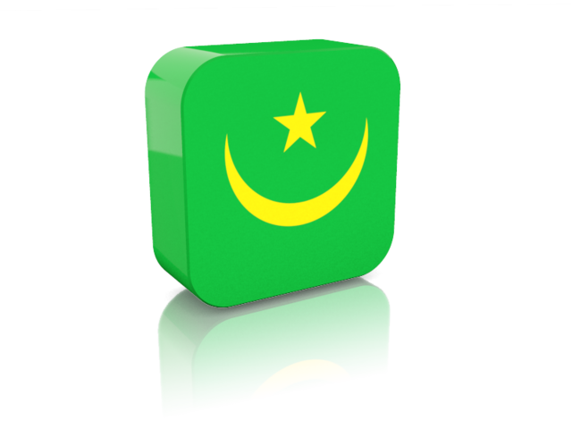 Rectangular icon. Download flag icon of Mauritania at PNG format