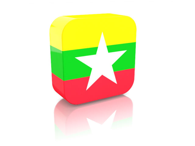 Rectangular icon. Download flag icon of Myanmar at PNG format