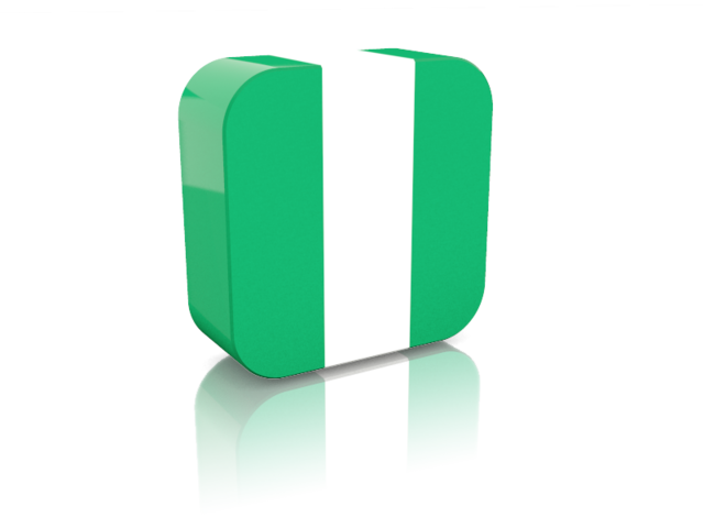 Прямоугольная иконка. Скачать флаг. Нигерия