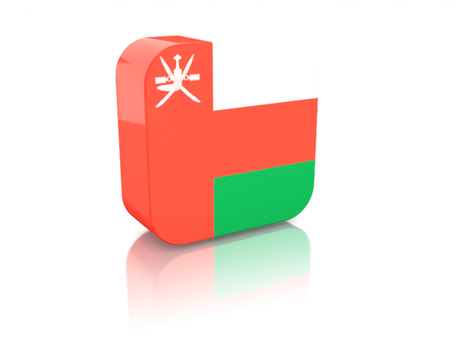 Rectangular icon. Download flag icon of Oman at PNG format