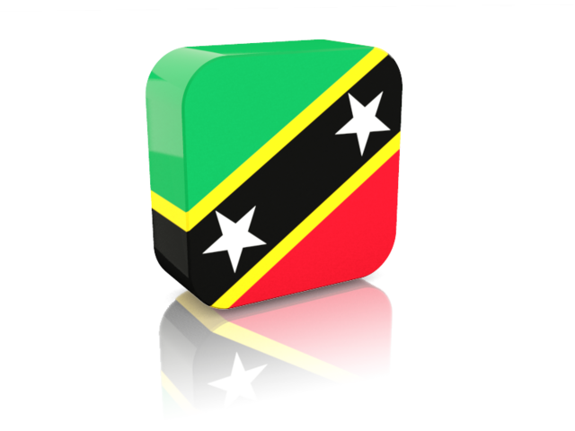 Rectangular icon. Download flag icon of Saint Kitts and Nevis at PNG format