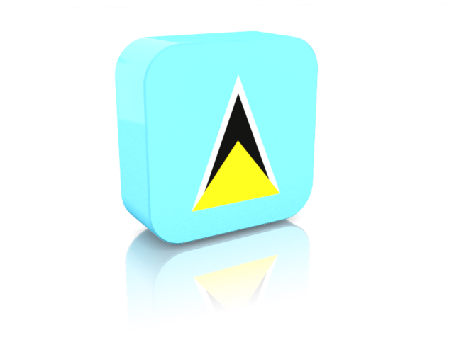 Rectangular icon. Download flag icon of Saint Lucia at PNG format