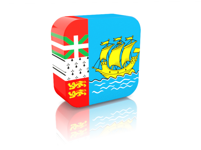 Rectangular icon. Download flag icon of Saint Pierre and Miquelon at PNG format