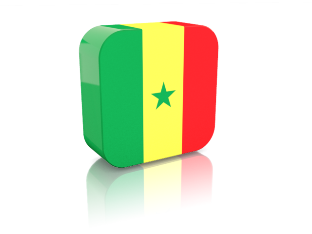 Rectangular icon. Download flag icon of Senegal at PNG format