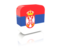 Serbia. Rectangular icon. Download icon.