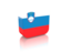 Slovenia. Rectangular icon. Download icon.