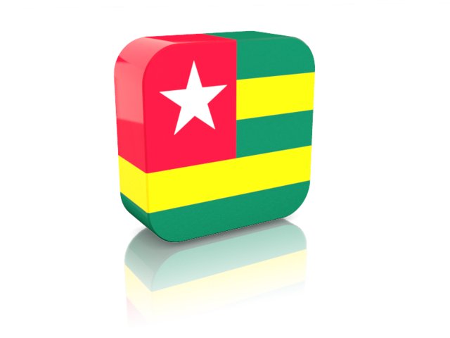 Rectangular icon. Download flag icon of Togo at PNG format