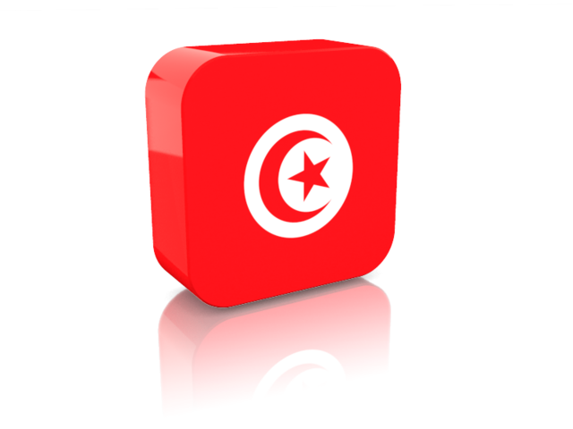 Rectangular icon. Download flag icon of Tunisia at PNG format