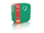 Turkmenistan. Rectangular icon. Download icon.