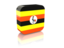 Uganda. Rectangular icon. Download icon.
