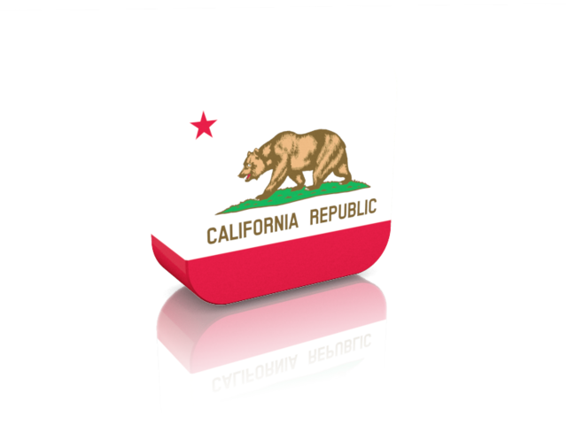 Rectangular icon. Download flag icon of California