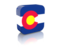 Flag of state of Colorado. Rectangular icon. Download icon