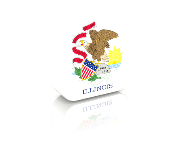Rectangular icon. Download flag icon of Illinois