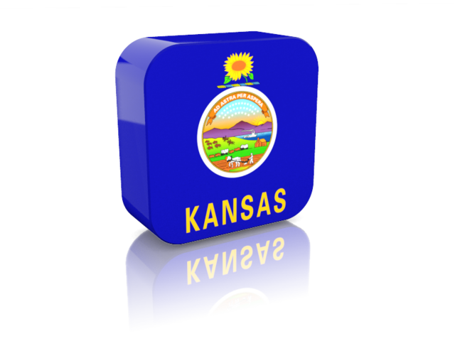 Rectangular icon. Download flag icon of Kansas