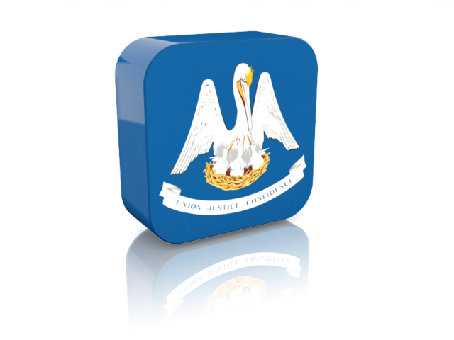 Rectangular icon. Download flag icon of Louisiana