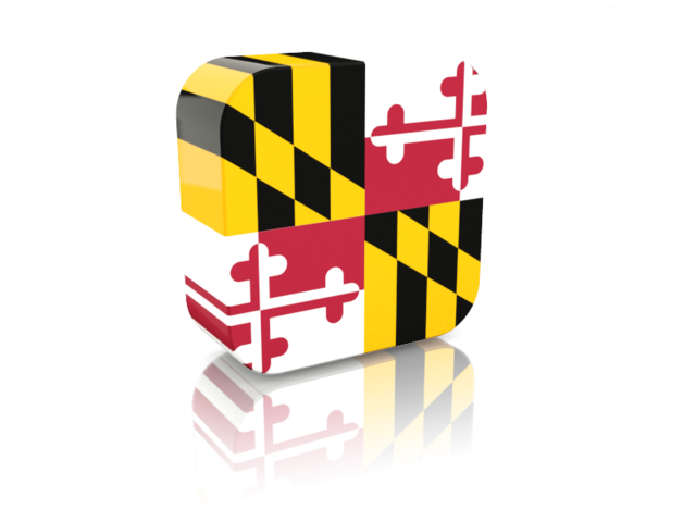 Rectangular icon. Illustration of flag of Maryland