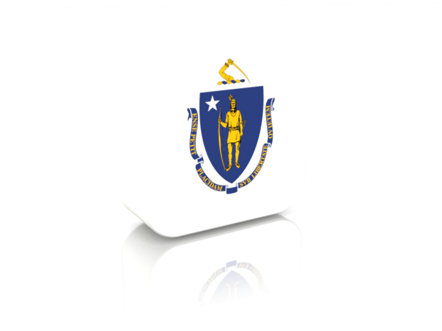 Rectangular icon. Download flag icon of Massachusetts