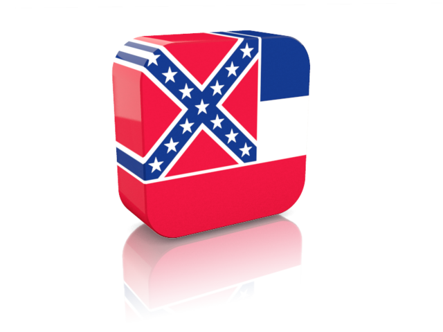 Rectangular icon. Download flag icon of Mississippi
