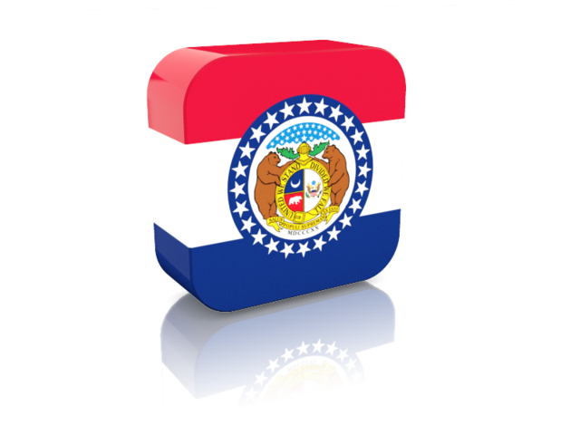 Rectangular icon. Download flag icon of Missouri