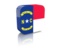Flag of state of North Carolina. Rectangular icon. Download icon