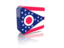 Flag of state of Ohio. Rectangular icon. Download icon