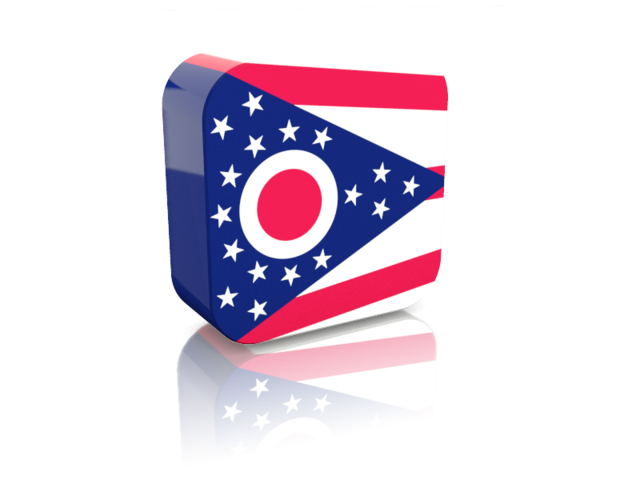 Rectangular icon. Download flag icon of Ohio