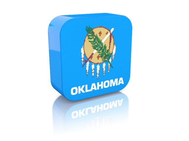 Rectangular icon. Download flag icon of Oklahoma