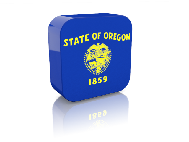 Rectangular icon. Download flag icon of Oregon