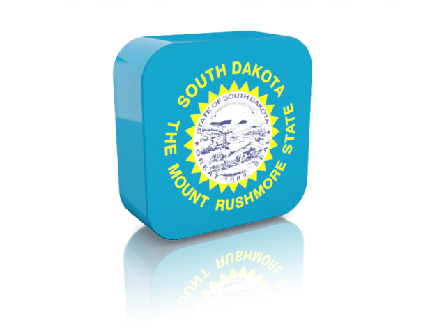 Rectangular icon. Download flag icon of South Dakota