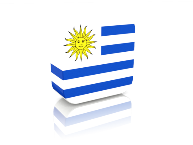 Rectangular icon. Download flag icon of Uruguay at PNG format