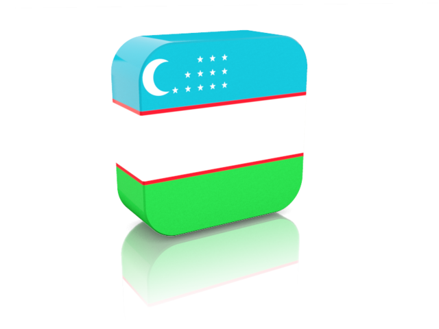 Rectangular icon. Download flag icon of Uzbekistan at PNG format
