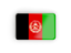 Afghanistan. Rectangular icon with frame. Download icon.