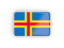 Aland Islands. Rectangular icon with frame. Download icon.