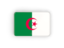 Algeria. Rectangular icon with frame. Download icon.
