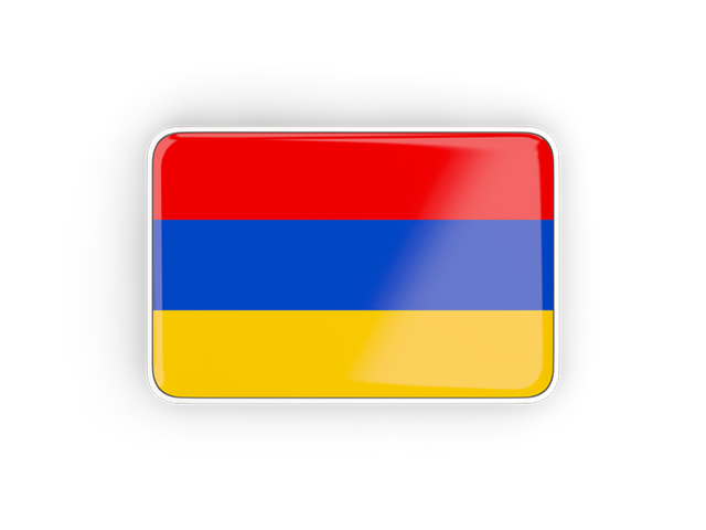 Rectangular icon with frame. Download flag icon of Armenia at PNG format